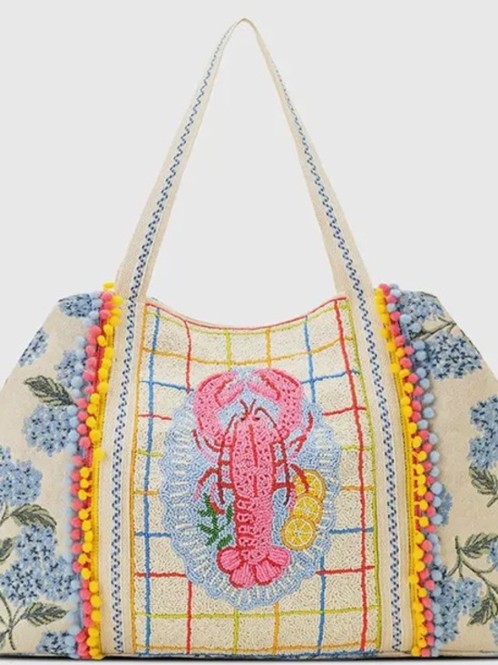 America & Beyond Handbags - Viral Beaded Lobster Small & Large Tote, Wristlet & Coin Purse